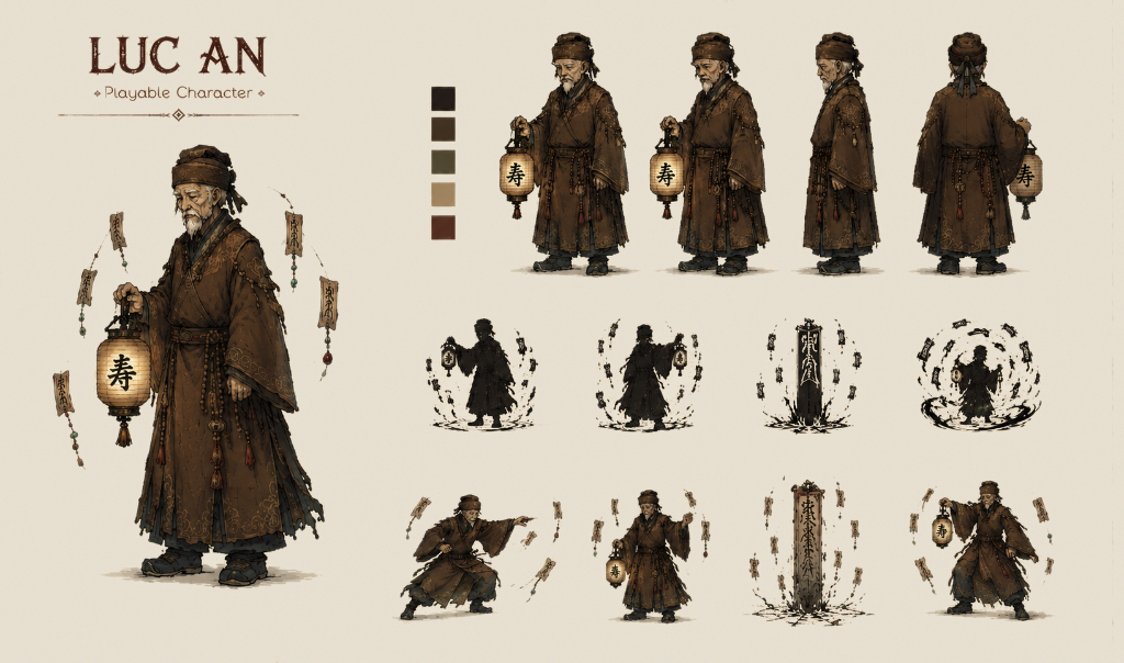 Luc An Character Design Sheet