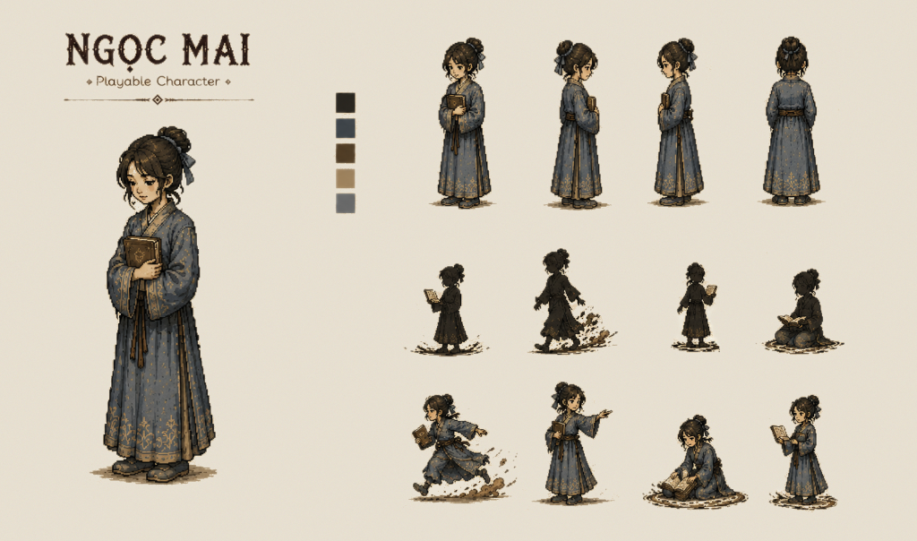 Ngoc Mai Character Design Sheet