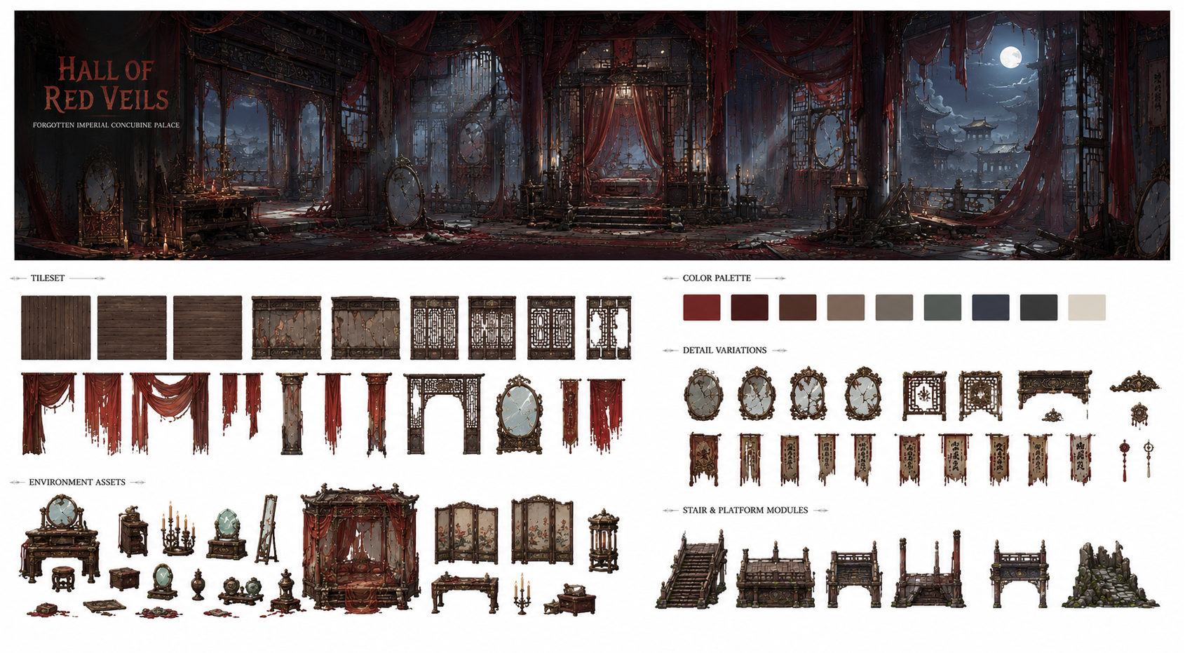 Hall of Red Veils Environment Sheet